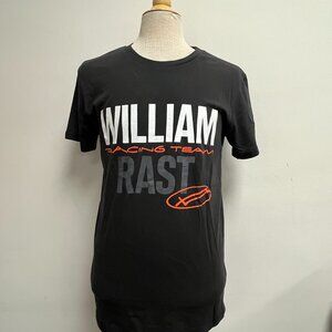 William Rast t shirt graphic cotton short sleeve L htf vintage Racing Team black